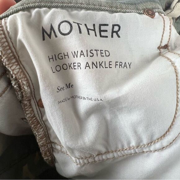 Mother high waisted looker ankle fray see me- Women's Size 26- Camo - Picture 9 of 11